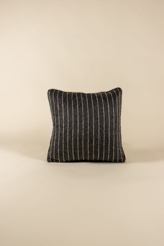 TTMM Medium Throw Pillow in Grey Pinstripe