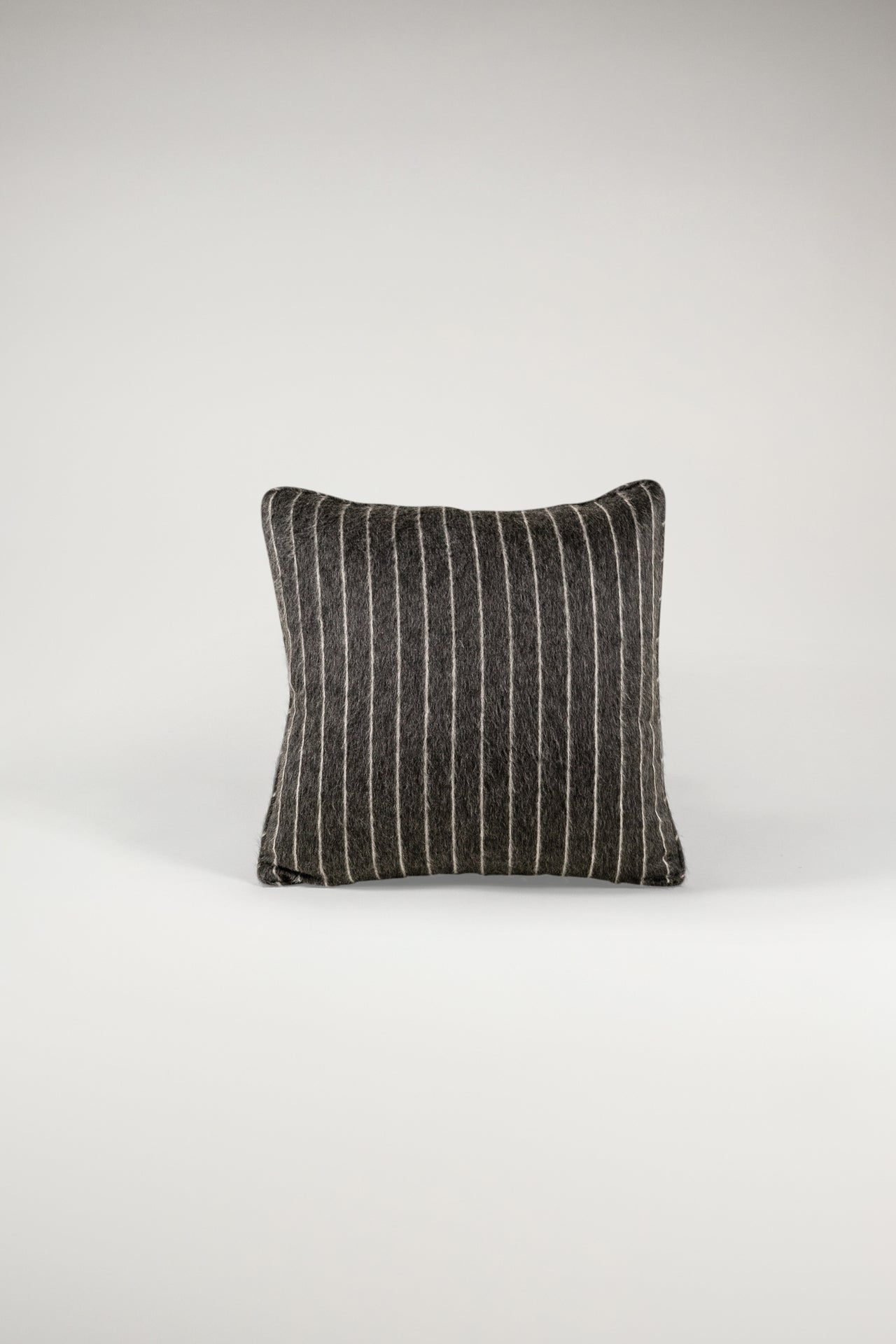 TTMM Medium Throw Pillow in Grey Pinstripe