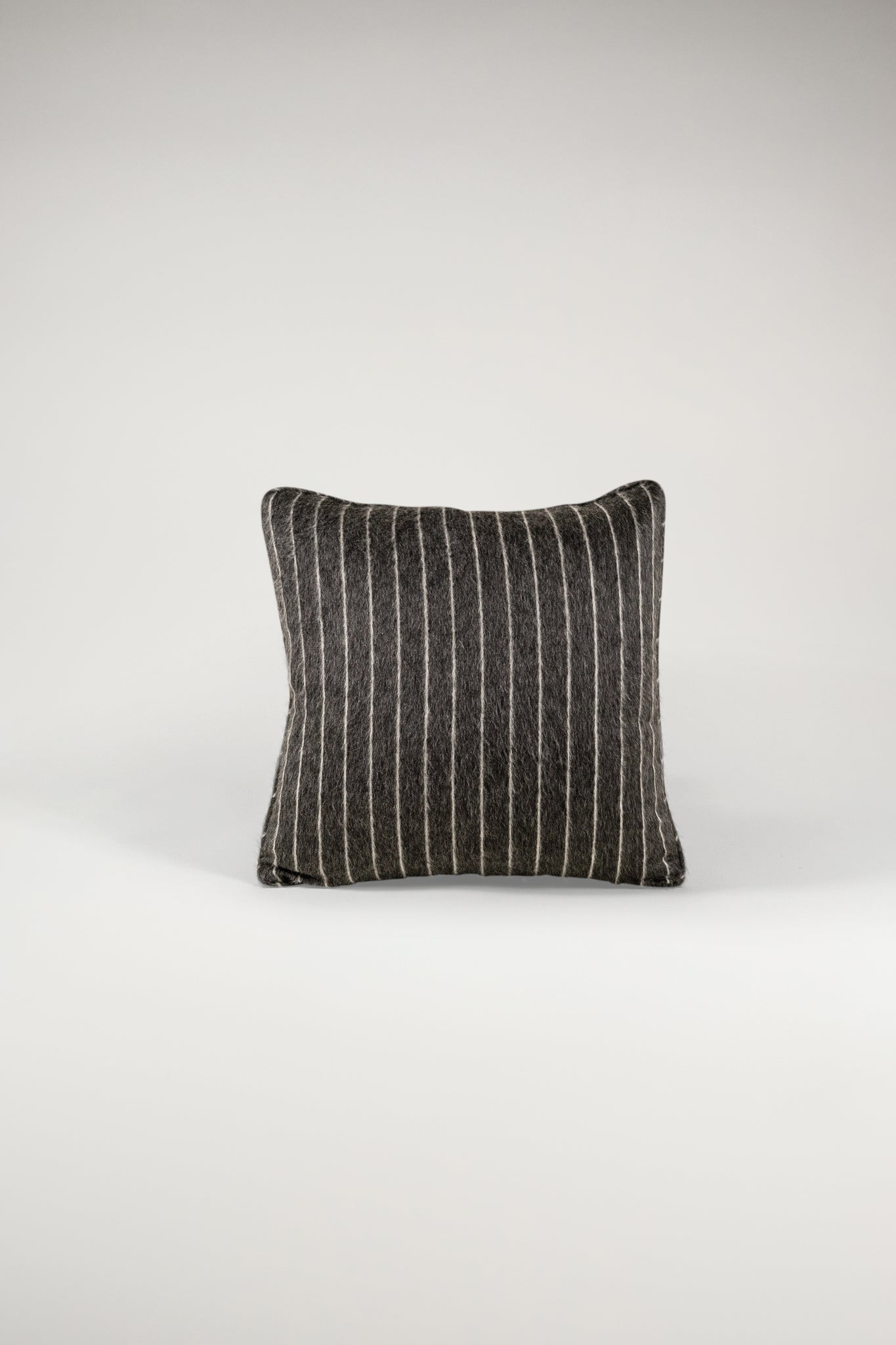 TTMM Medium Throw Pillow in Grey Pinstripe