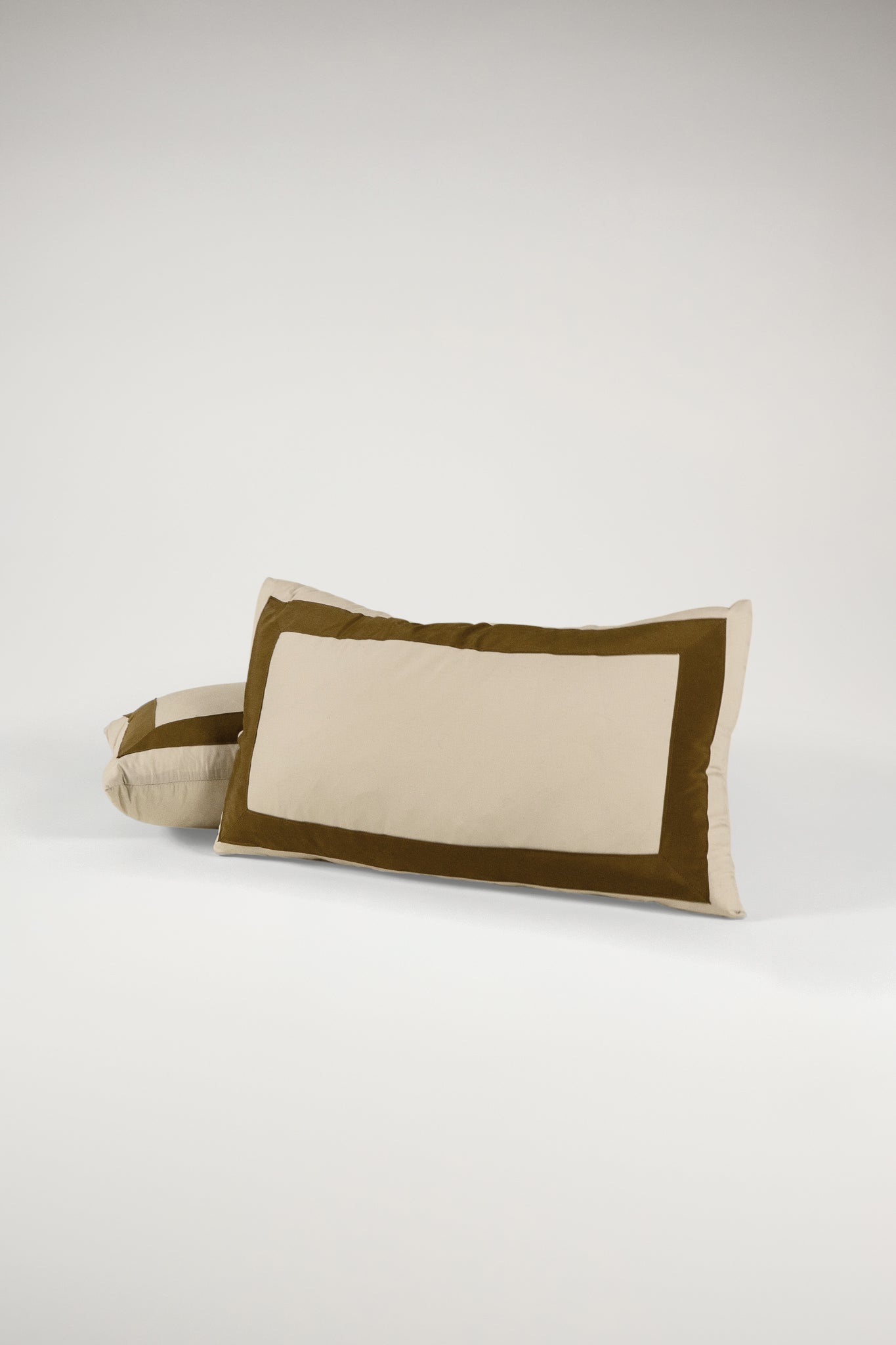 TTMM Lumbar Pillow in Tan and Brown