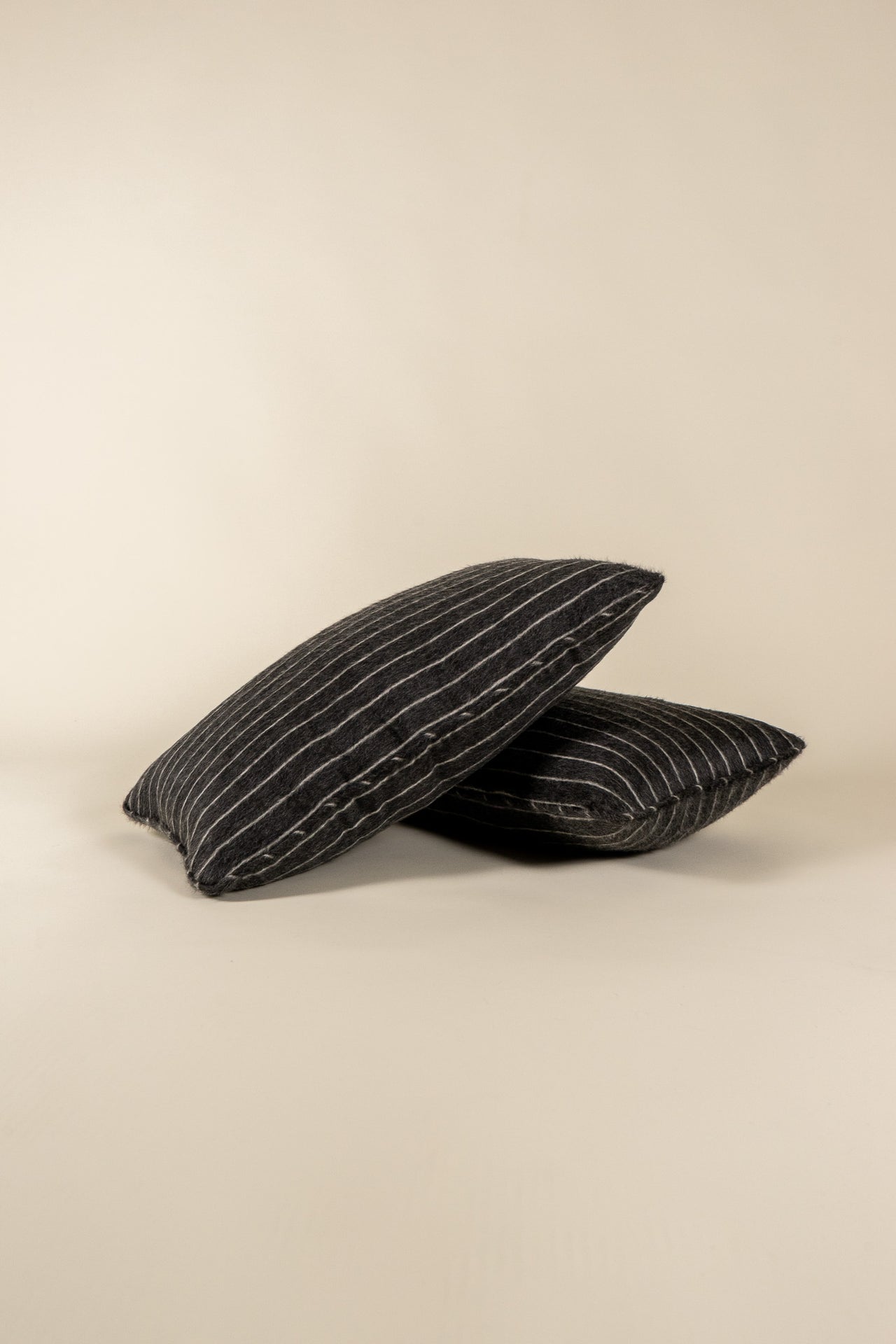TTMM Lumbar Pillow in Grey Pinstripe