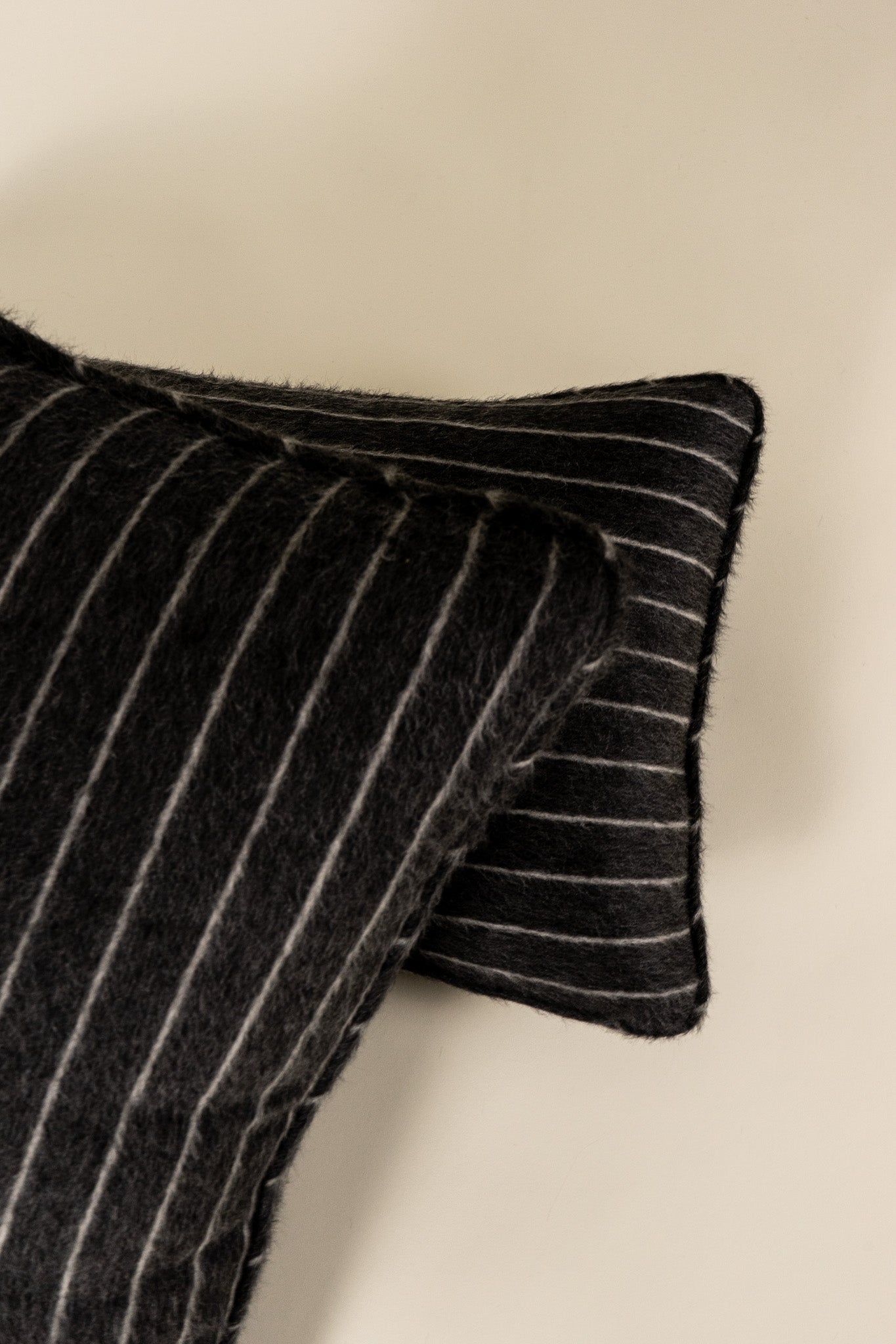 TTMM Lumbar Pillow in Grey Pinstripe