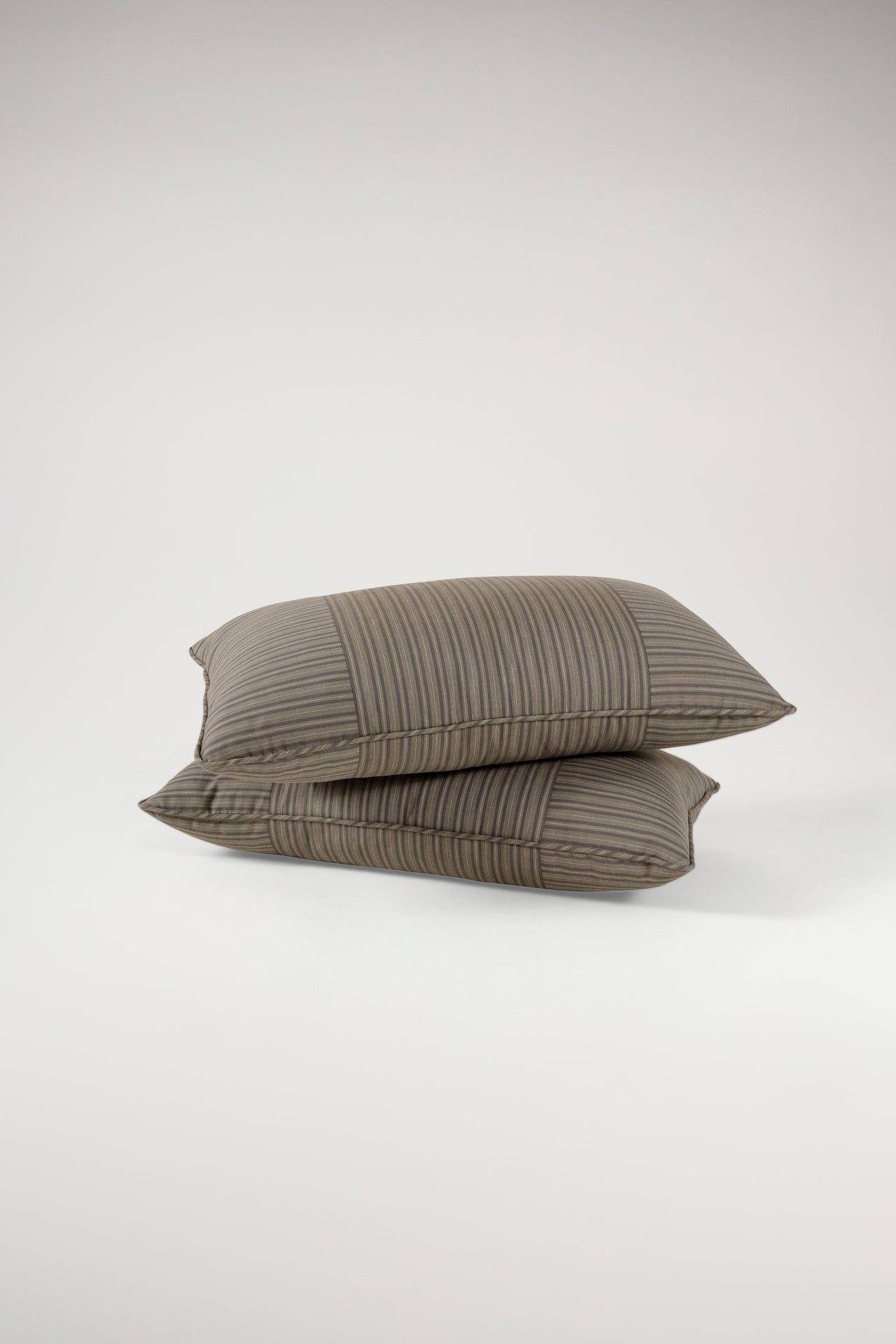 TTMM Lumbar Pillow in Railroad Grey Stripe