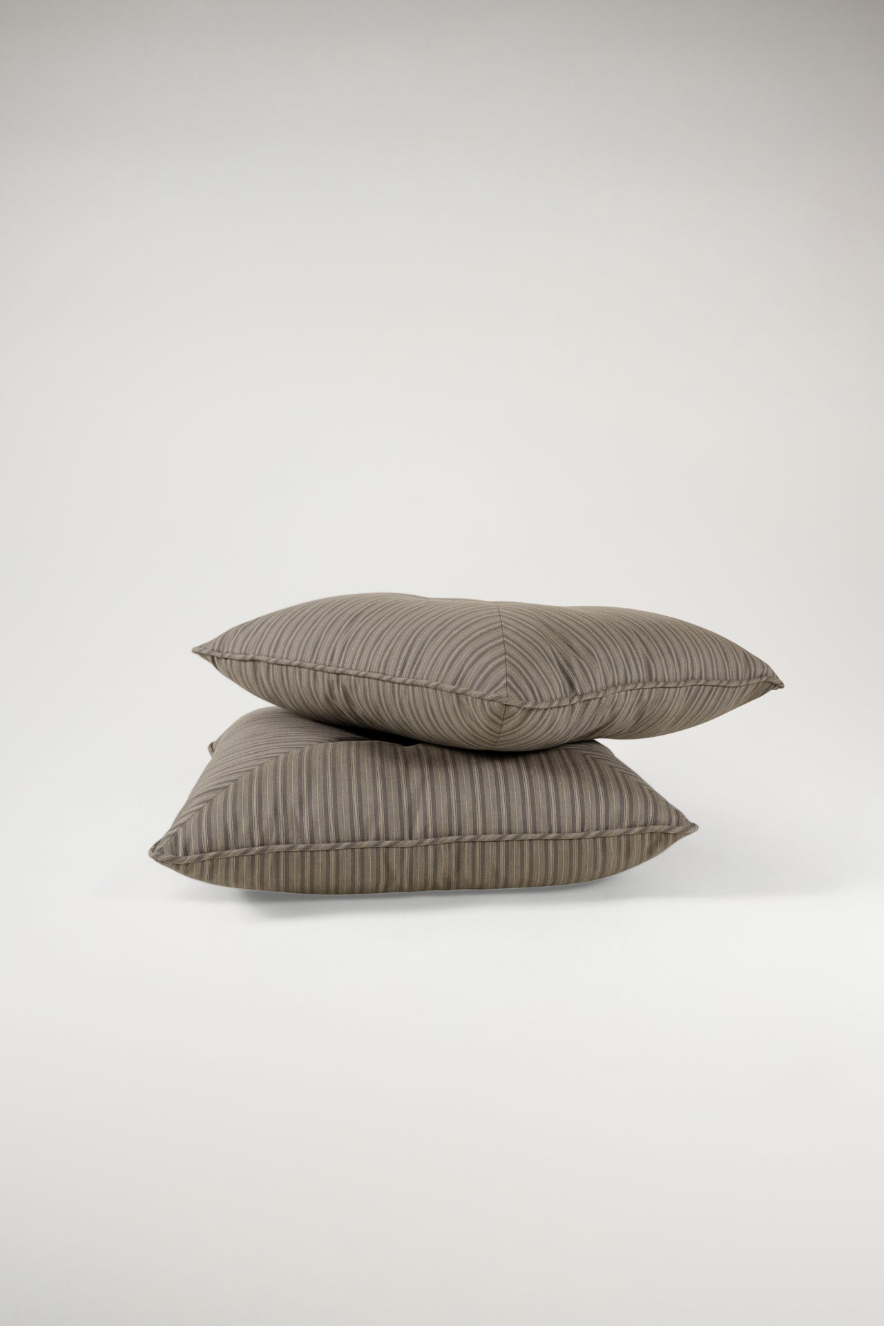 TTMM Diamond Pillow in Grey Stripe