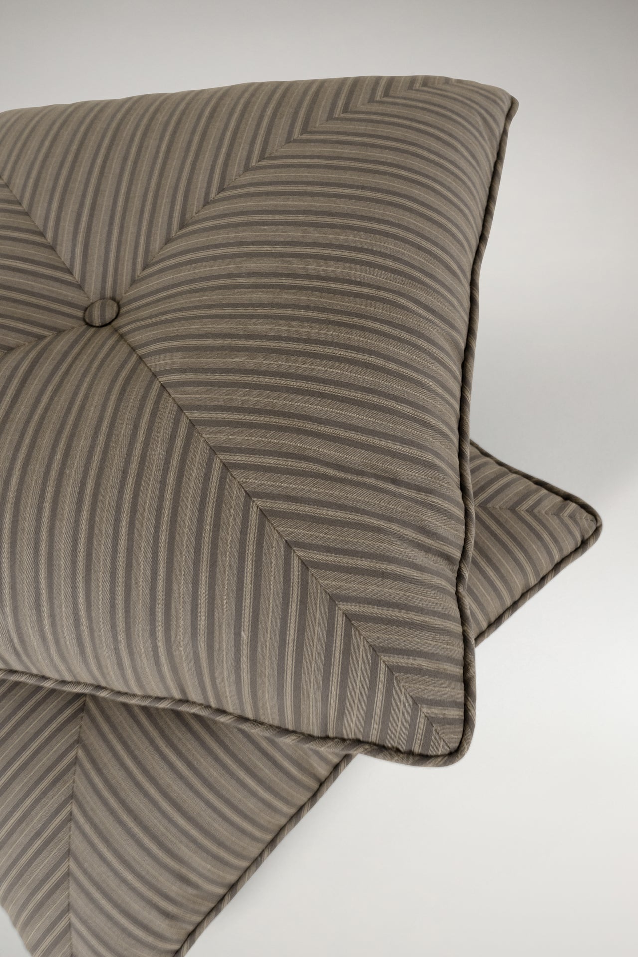 TTMM Diamond Pillow in Grey Stripe
