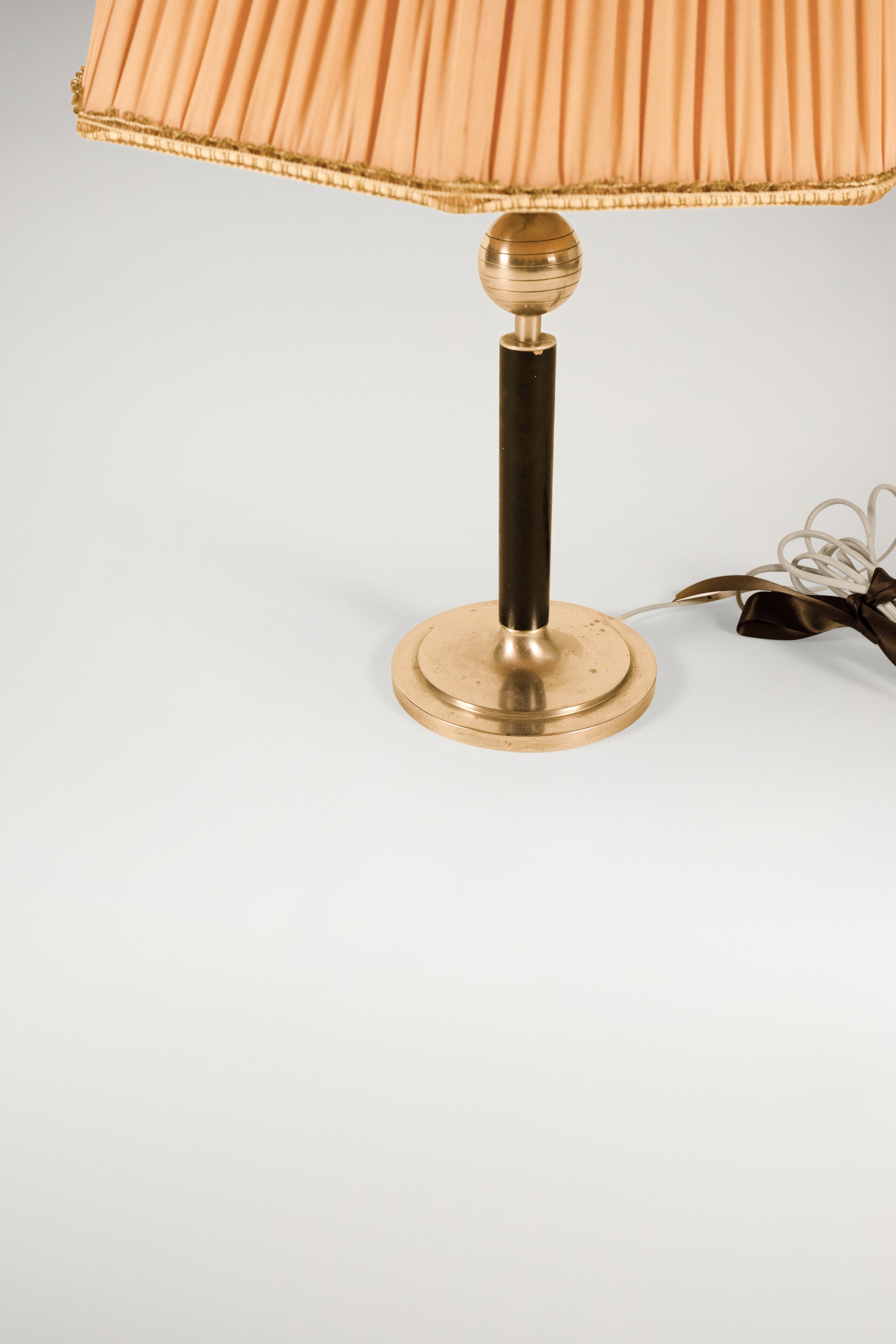 Art Deco Blackened Wood Table Lamp