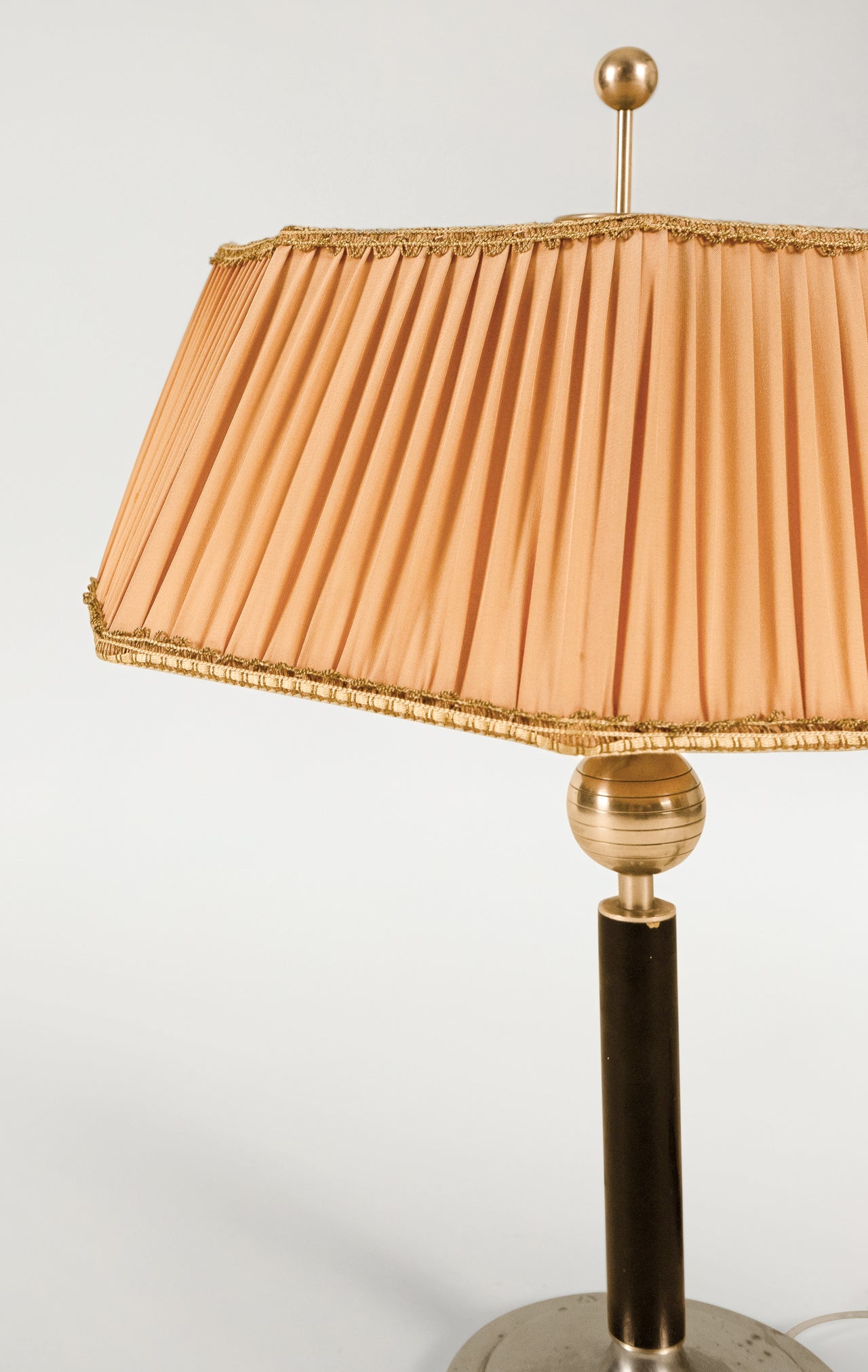 Art Deco Blackened Wood Table Lamp