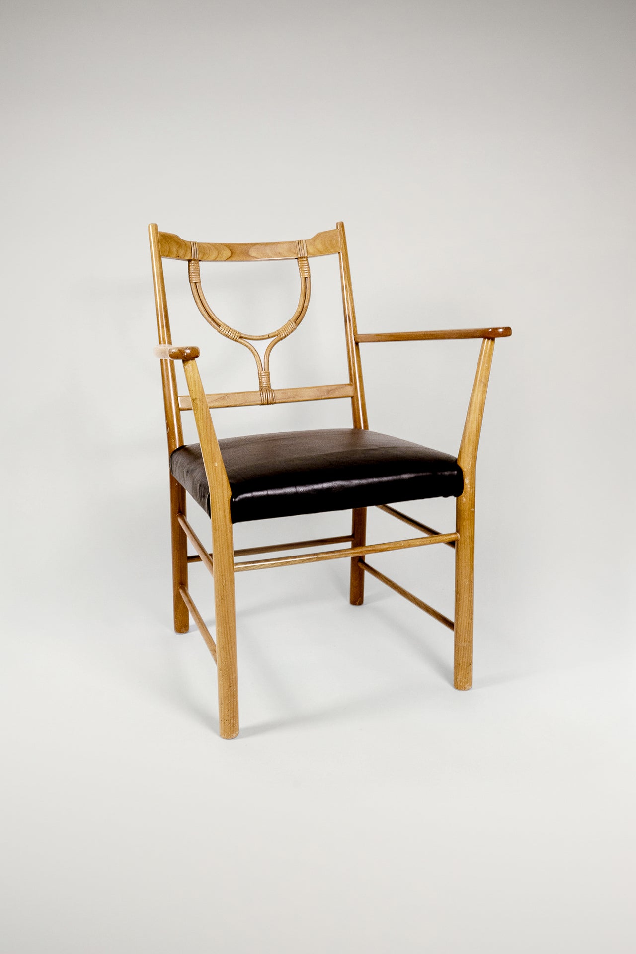 Josef Frank Leather Upholstered Armchair