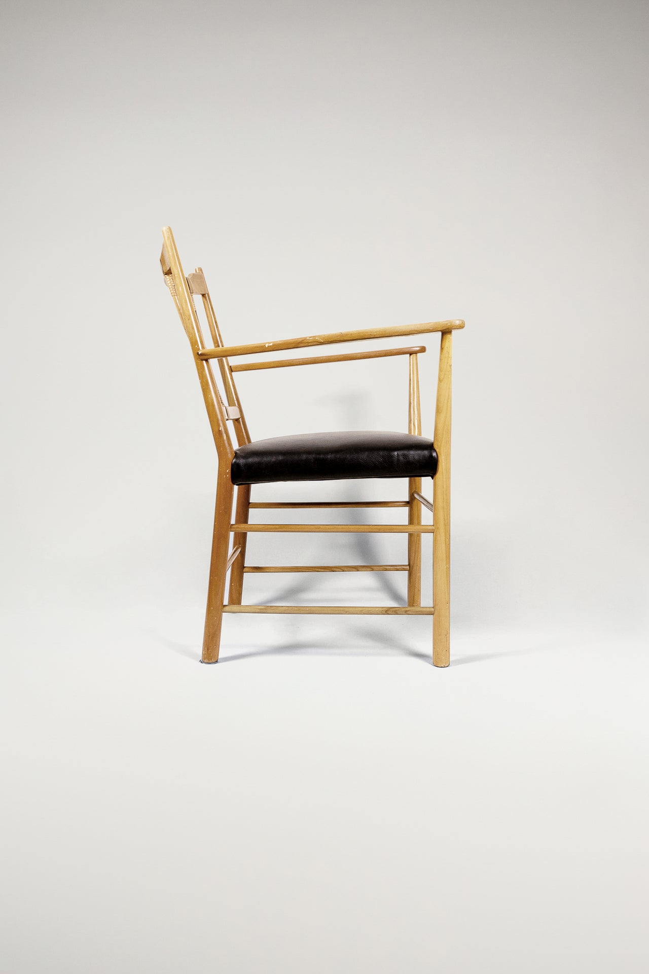 Josef Frank Leather Upholstered Armchair