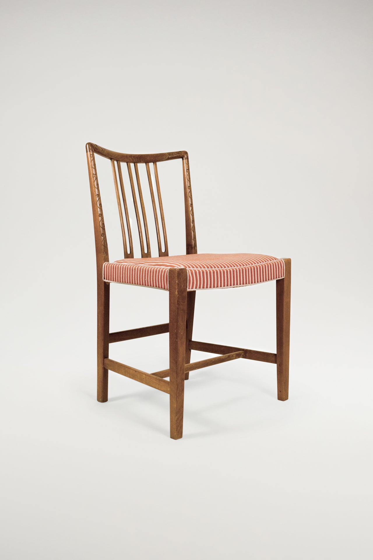 Hans Wegner Dining Chair in Red Stripe