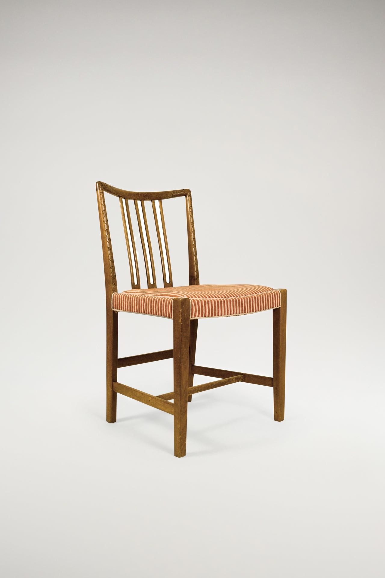 Hans Wegner Dining Chair in Red Stripe