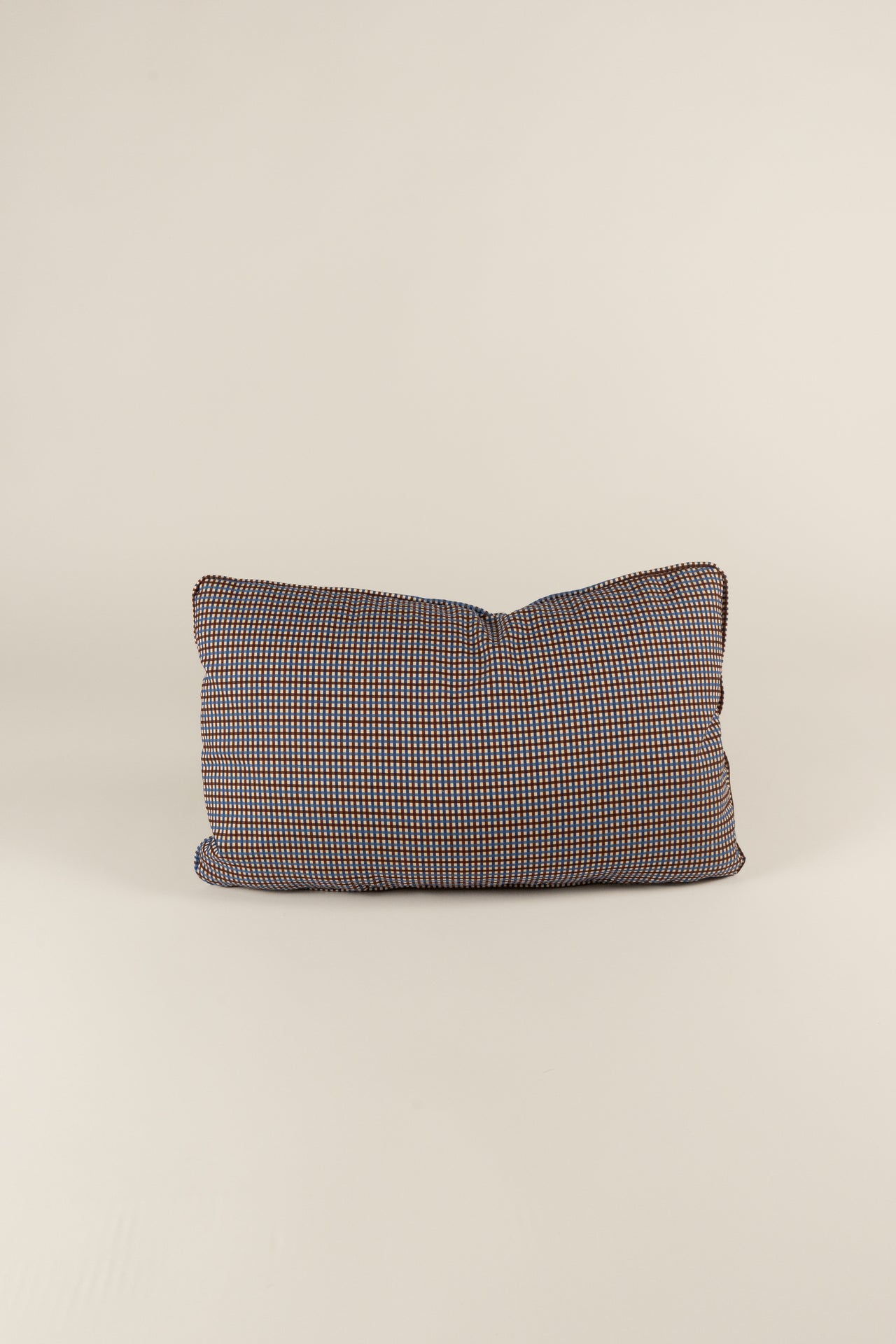 TTMM Blue Check Small Lumbar Pillow