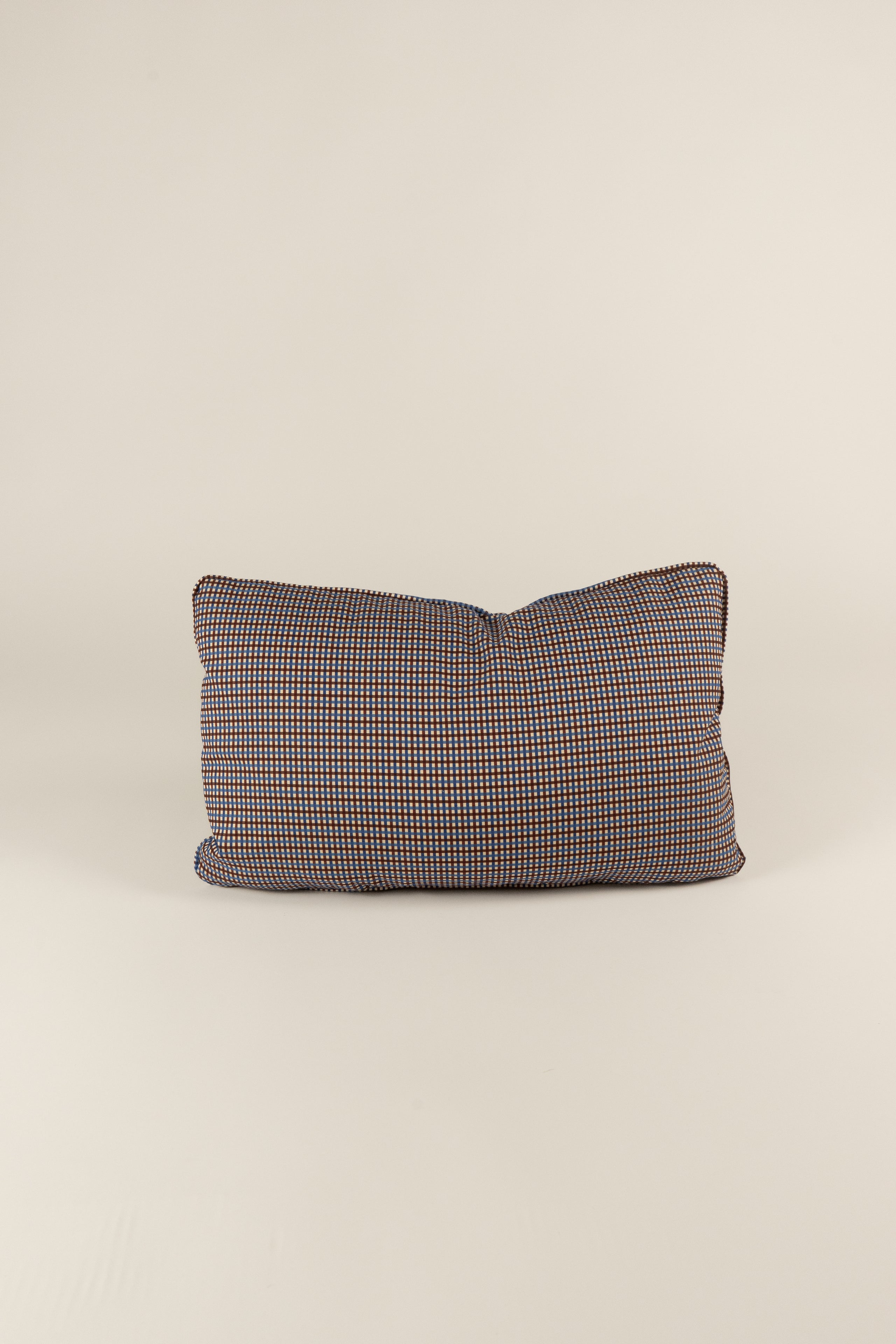 TTMM Blue Check Small Lumbar Pillow