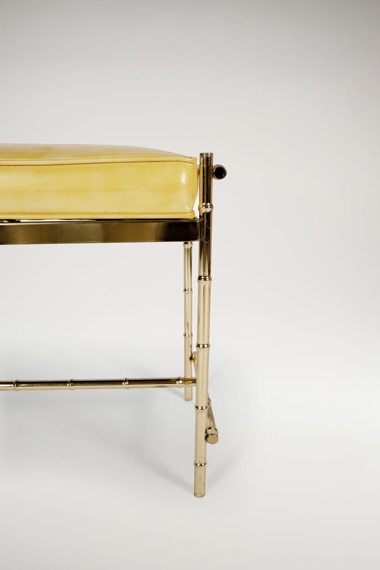 Bamboo Gold Metal Bench