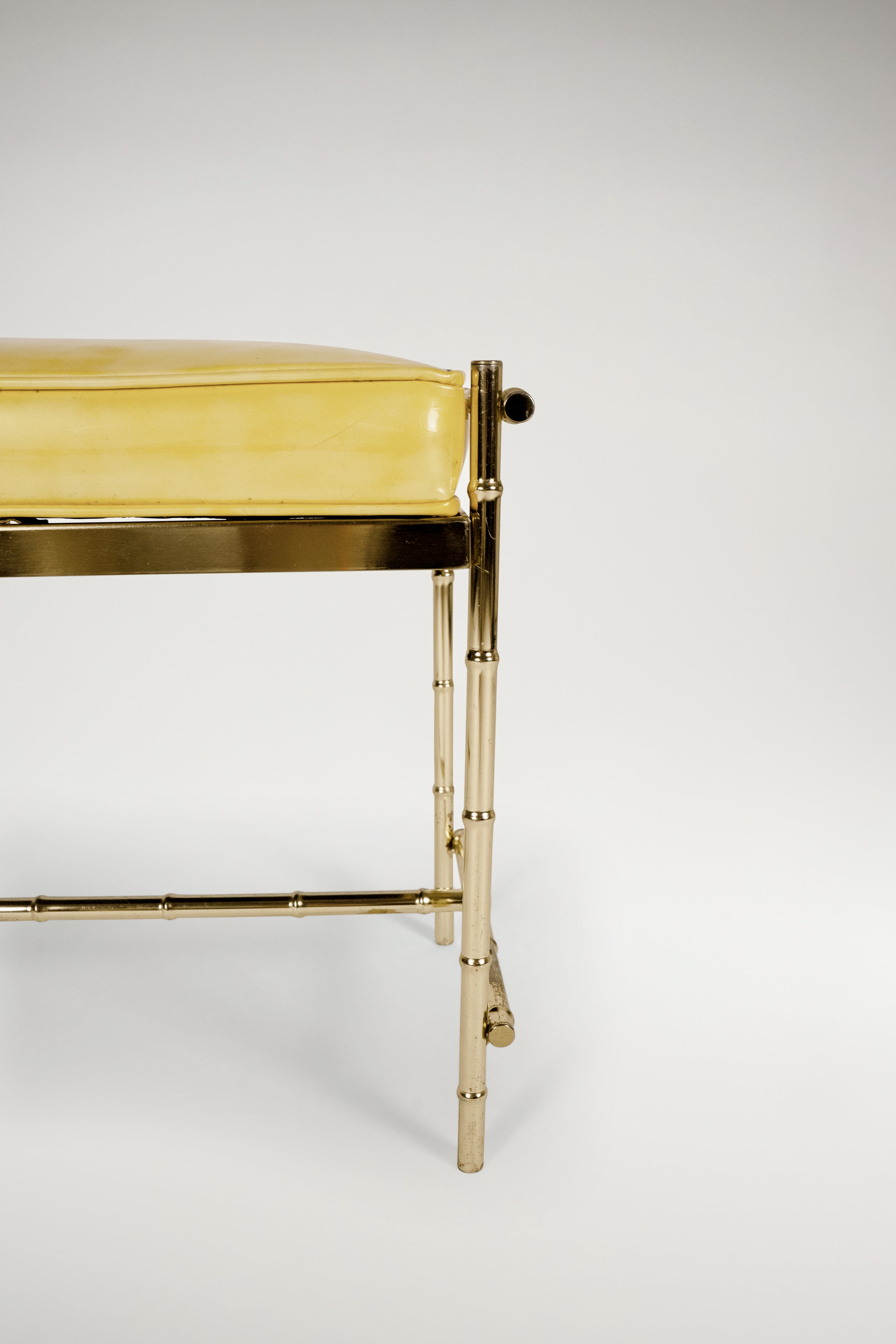 Bamboo Gold Metal Bench