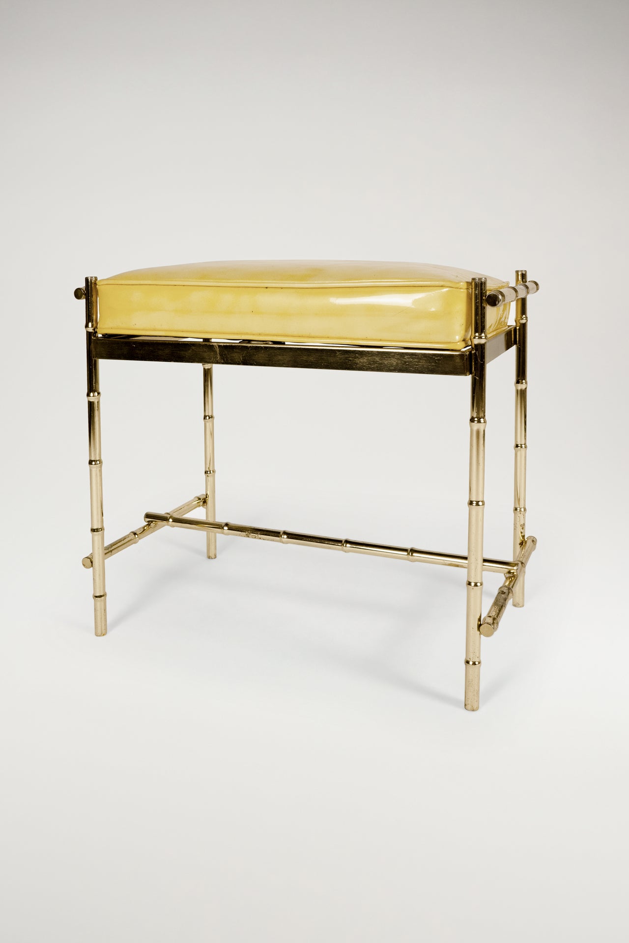 Bamboo Gold Metal Bench