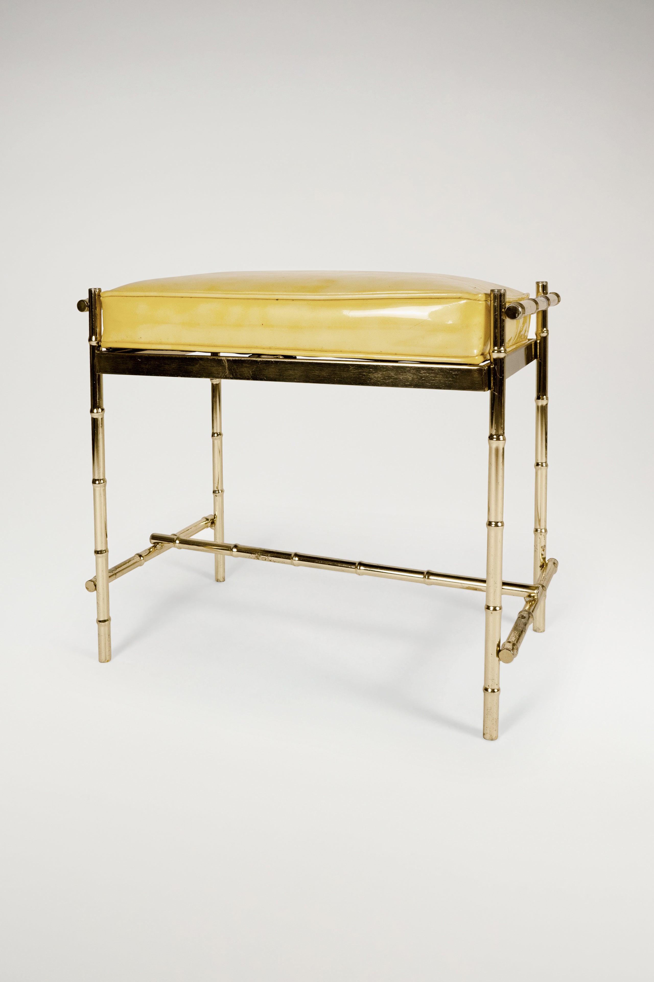 Bamboo Gold Metal Bench