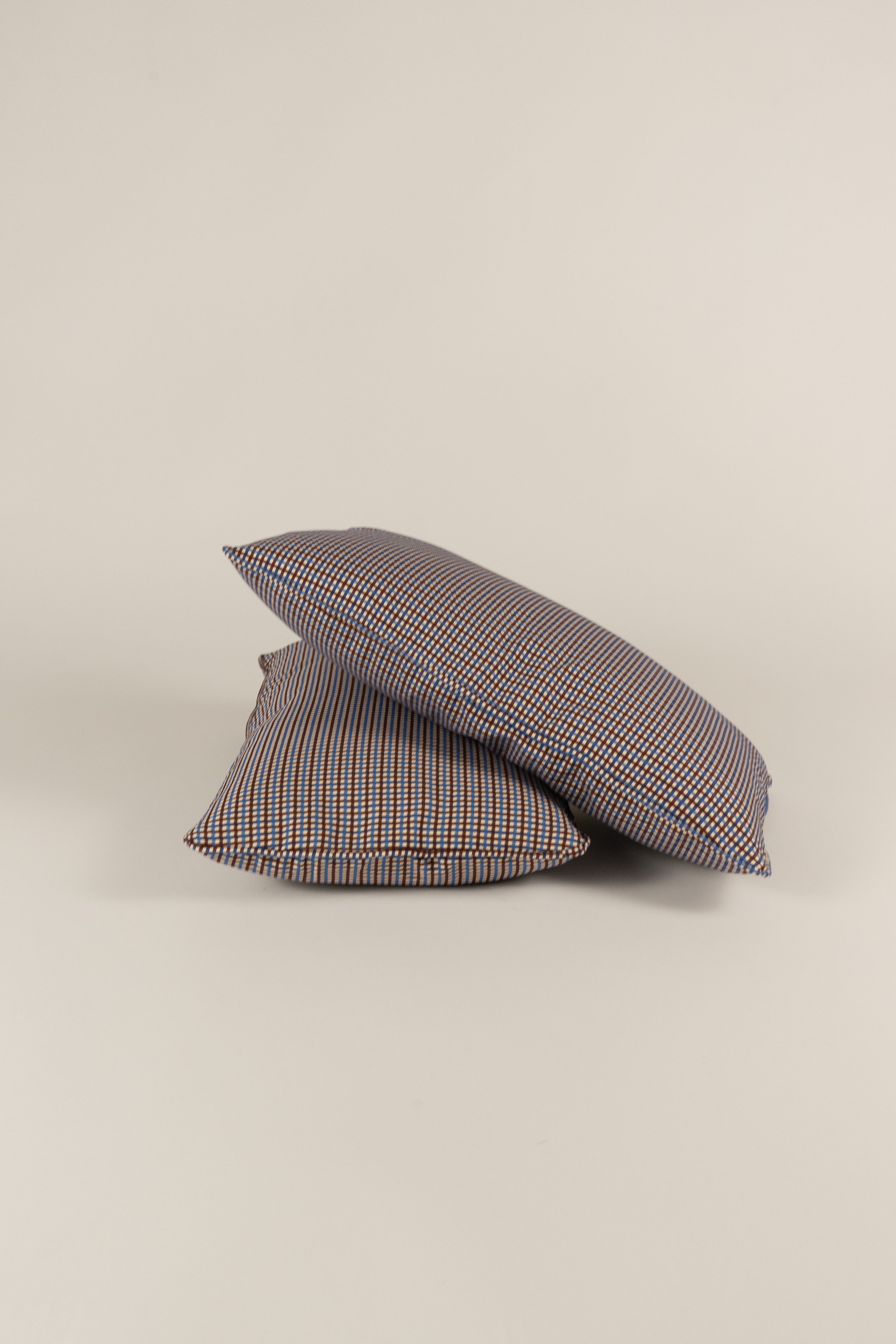 TTMM Blue Check Small Lumbar Pillow