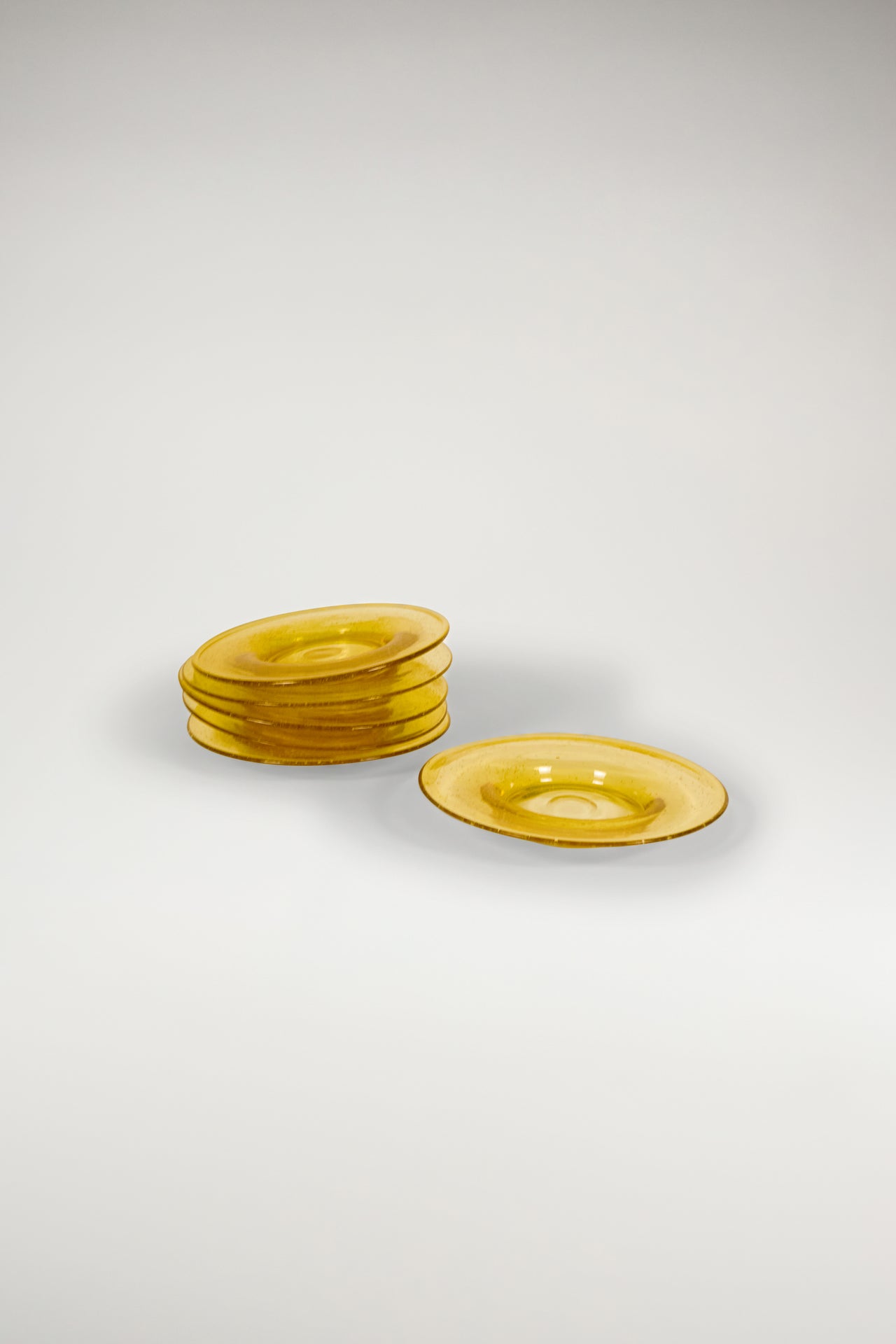 Orange Murano Glass Dinner Plates