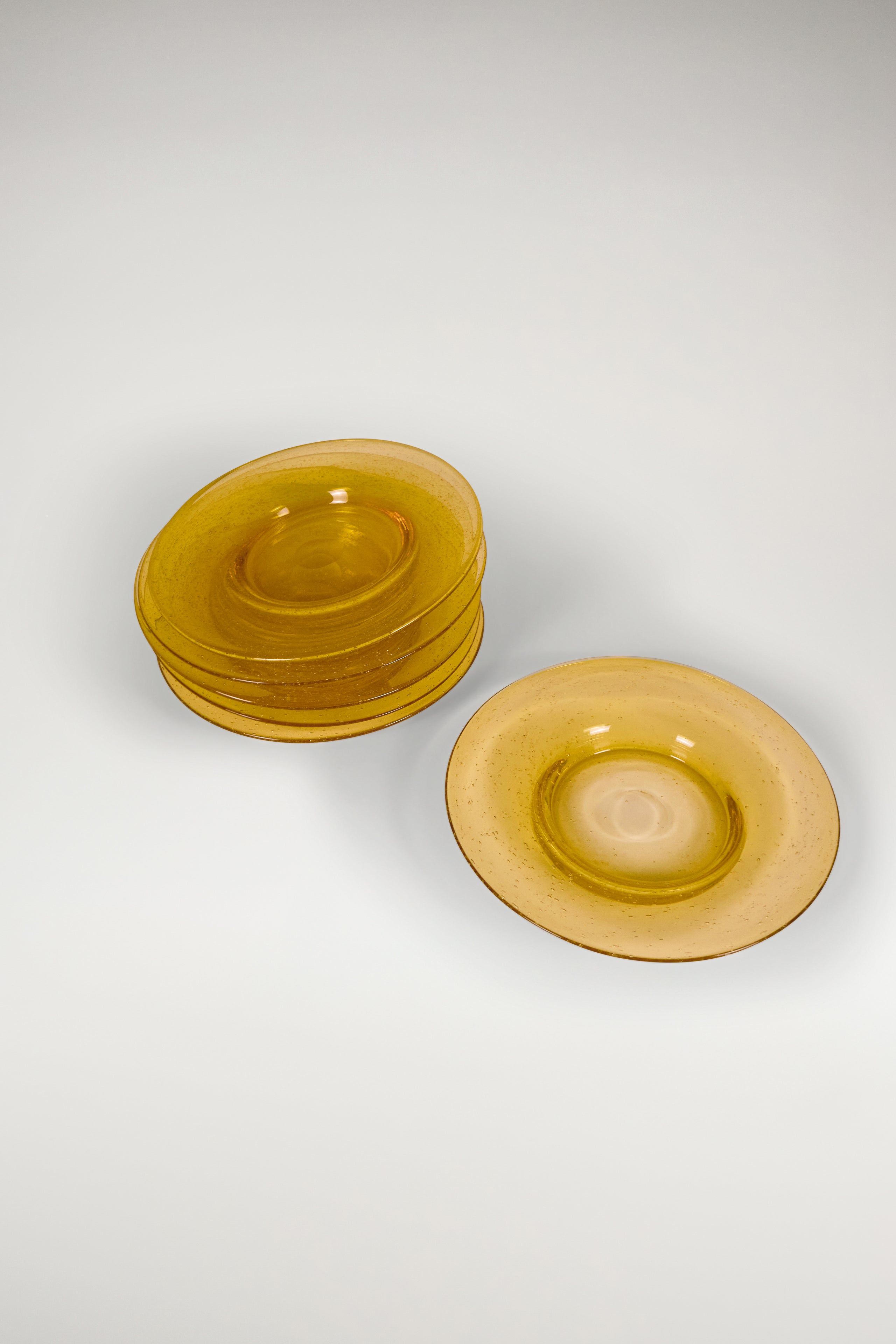 Orange Murano Glass Dinner Plates