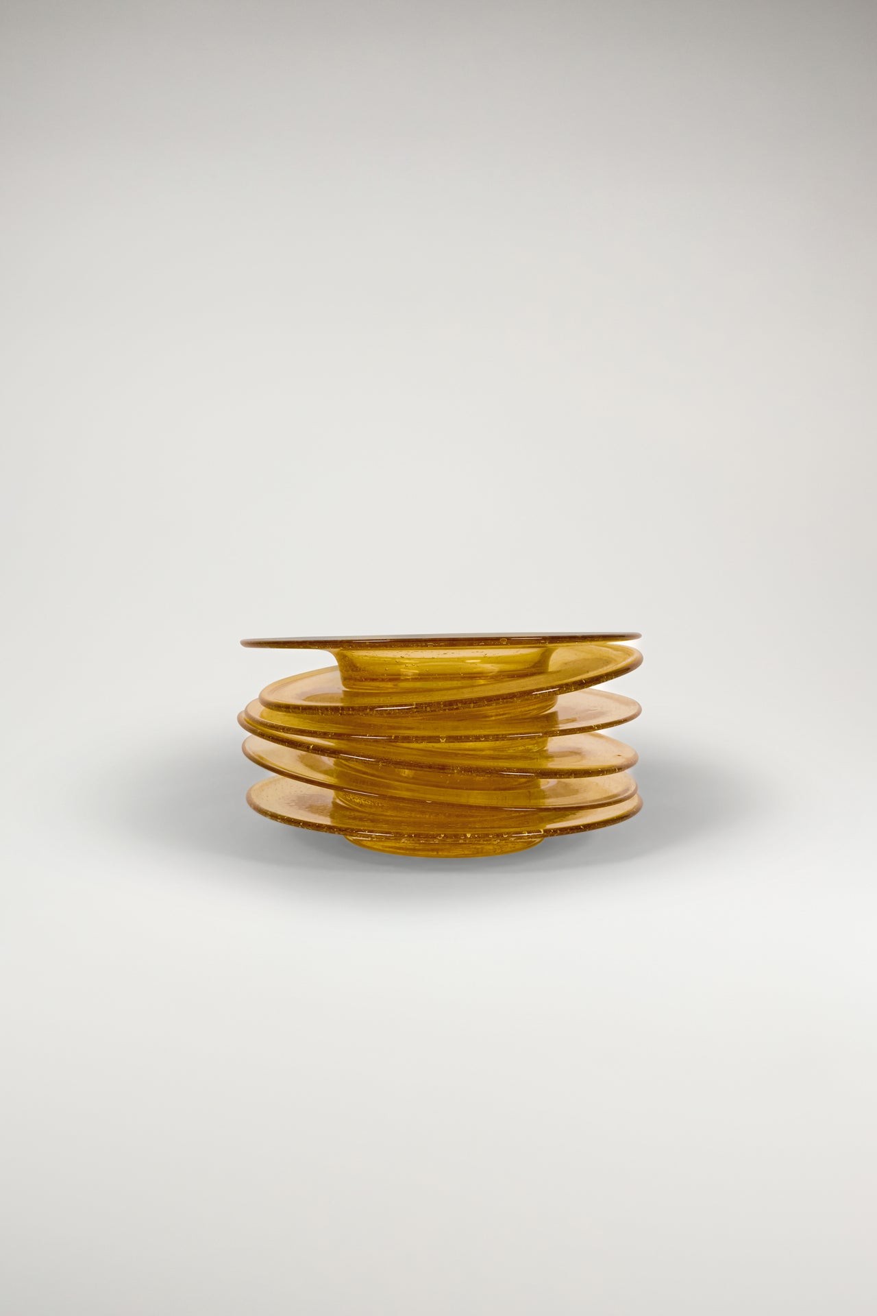 Orange Murano Glass Dinner Plates