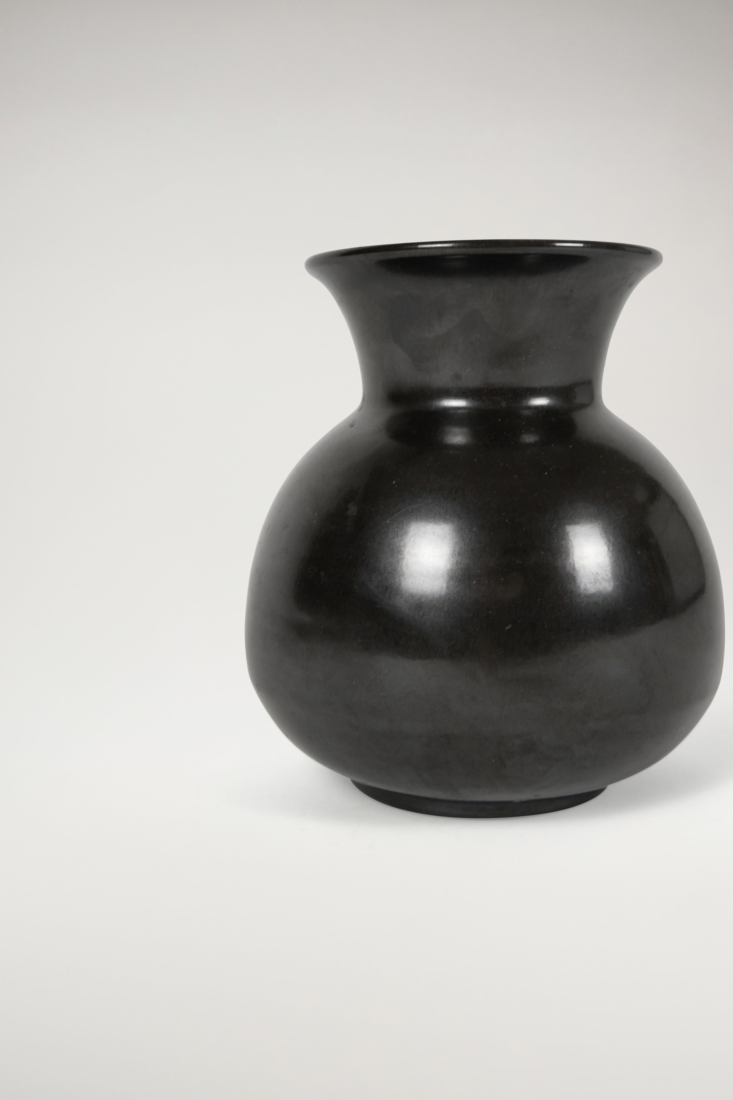 Upsala-Ekeby Black and Green Glaze Vase