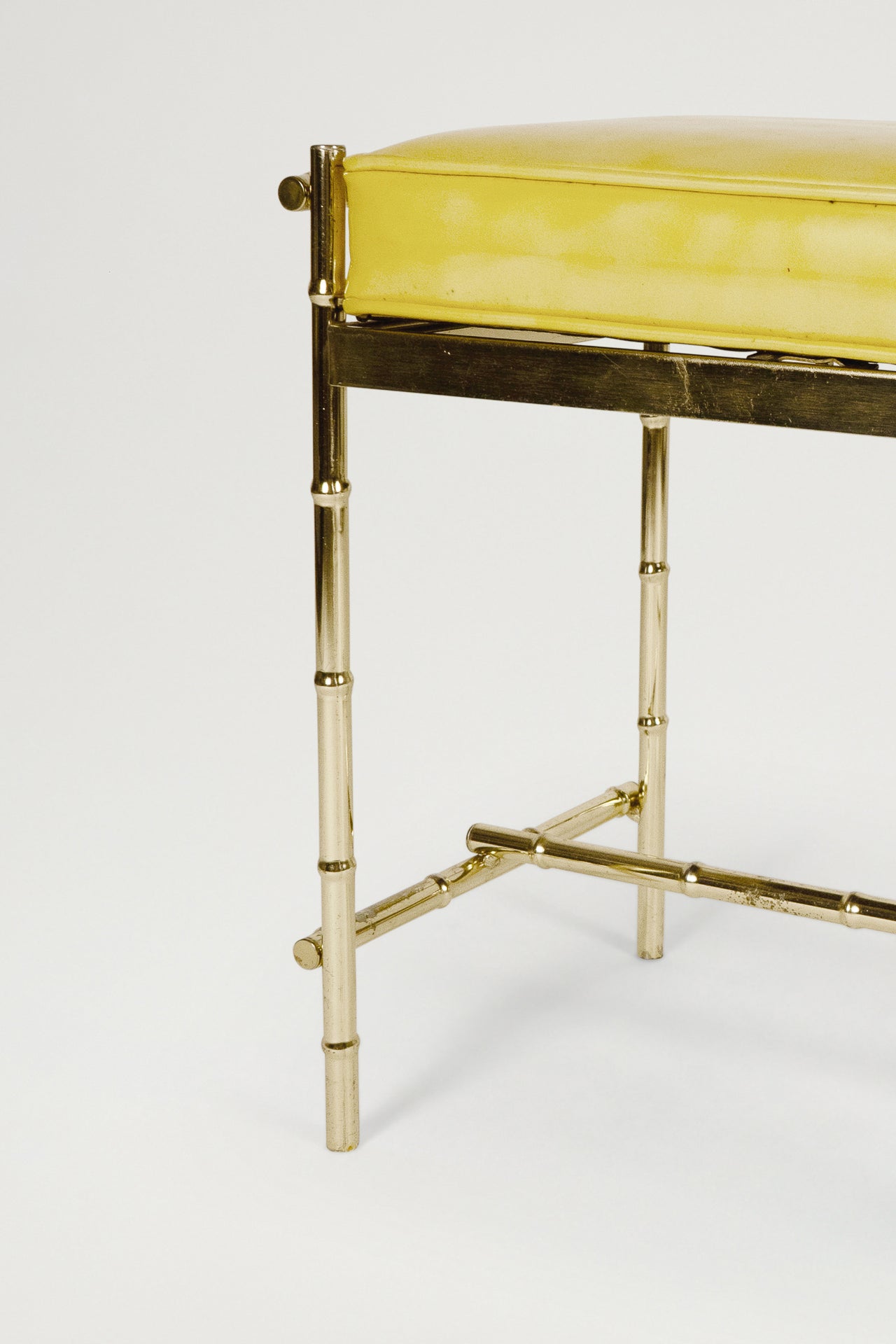 Bamboo Gold Metal Bench